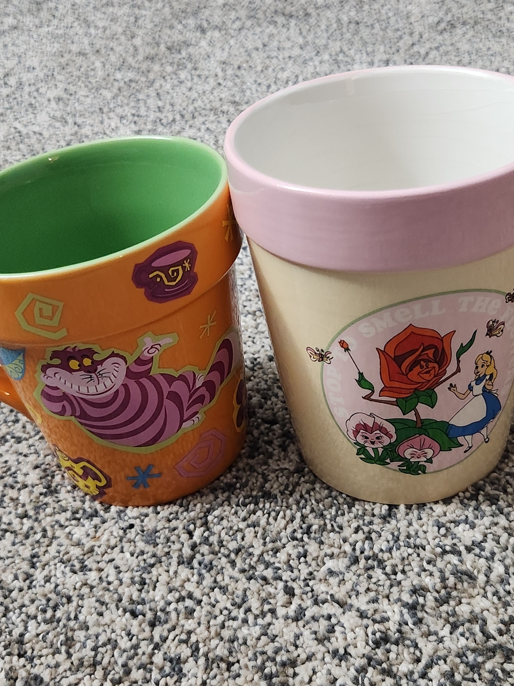 Disney Alice in Wonderland Mug Set Flower Pot Motif